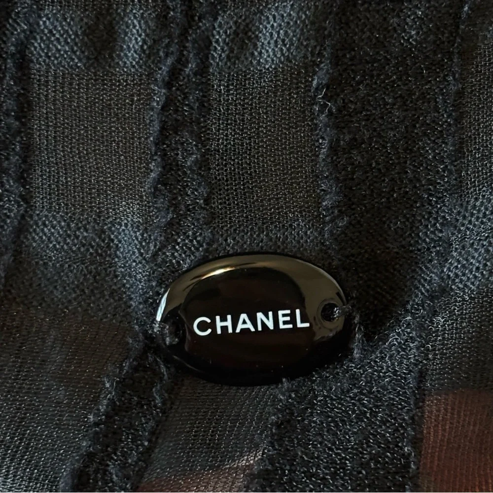 Chanel Spring 2006 Sheer Overlay Babydoll Dress Vintage Black Chiffon - Picture 11 of 16